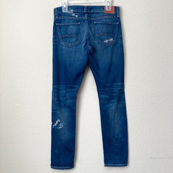 Lucky Brand Floral Embroidered Sienna Slim Boyfriend Distressed Jeans - Picture 8 of 16